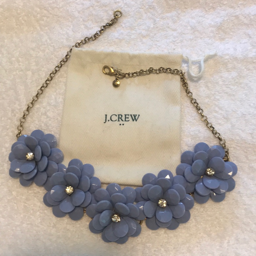 J Crew flower statement necklace
